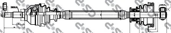 GSP Féltengely, komplett 250371_GSP