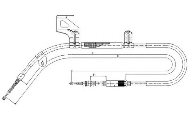 TEXTAR Kézifék bowden 44005400_TEXTAR