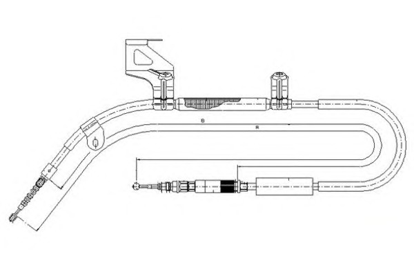 TEXTAR Kézifék bowden 44006300_TEXTAR