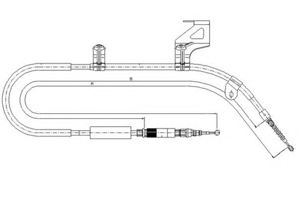 TEXTAR Kézifék bowden 44006400_TEXTAR