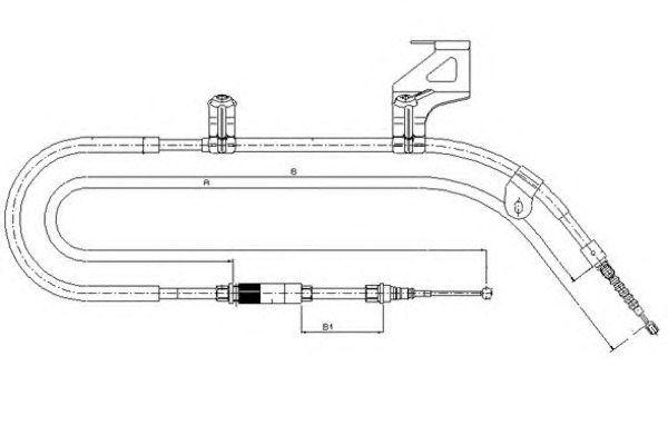 TEXTAR Kézifék bowden 44007200_TEXTAR