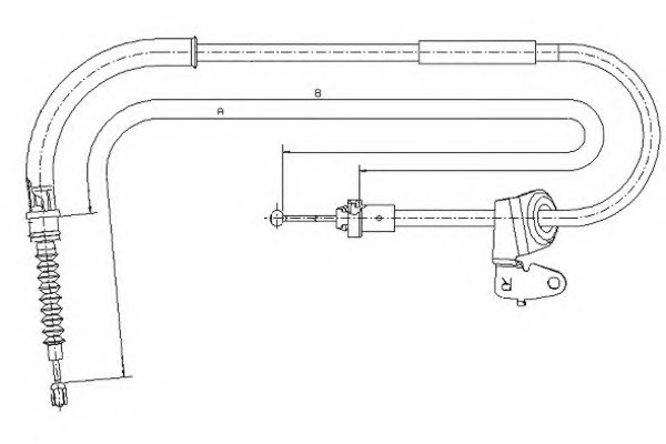 TEXTAR Kézifék bowden 44009200_TEXTAR