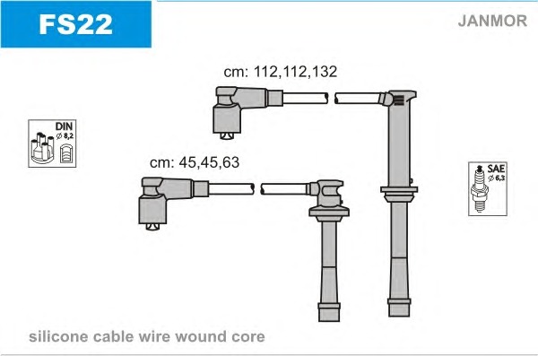 JANMOR Gyújtókábel készlet FS22_JANMOR