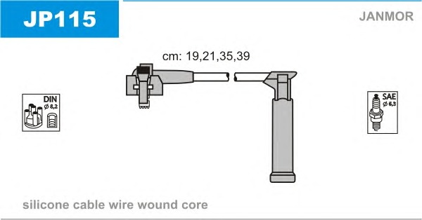 JANMOR Gyújtókábel készlet JP115_JANMOR