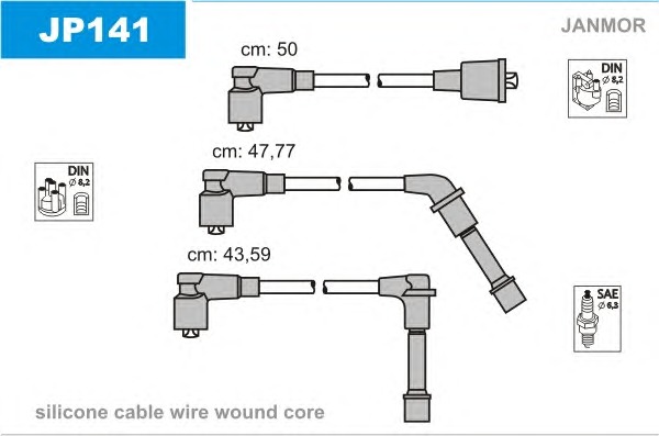 JANMOR Gyújtókábel készlet JP141_JANMOR