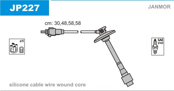 JANMOR Gyújtókábel készlet JP227_JANMOR