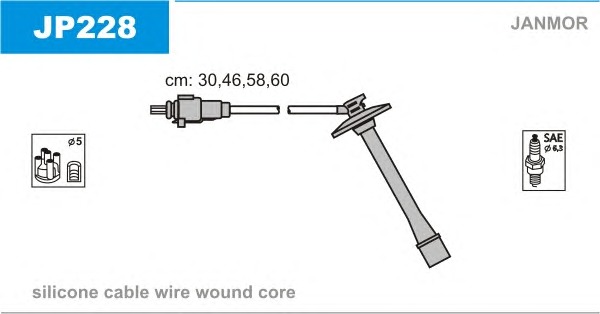 JANMOR Gyújtókábel készlet JP228_JANMOR
