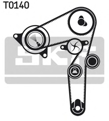 SKF Vezérműszíjkészlet vízpumpával VKMC02196_SKF