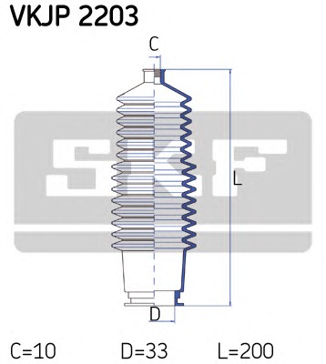 SKF Kormánymű porvédő készlet VKJP2203_SKF