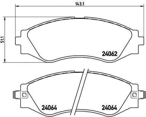 BREMBO Első fékbetét P10006_BREMBO