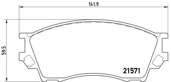 BREMBO Első fékbetét P49019_BREMBO