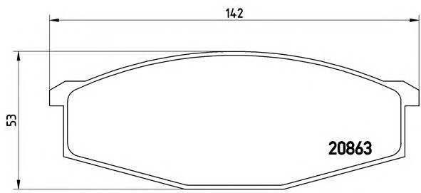 BREMBO Első fékbetét P56015_BREMBO