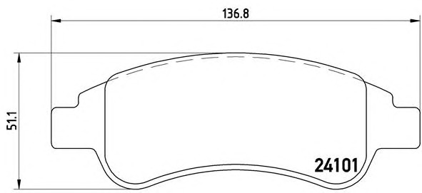 BREMBO Első fékbetét P61082_BREMBO