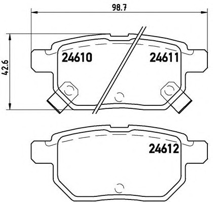 BREMBO Hátsó fékbetét P83083_BREMBO