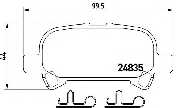 BREMBO P83110_BREMBO Hátsó fékbetét