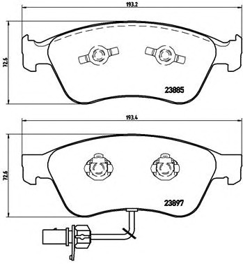 BREMBO Első fékbetét P85087_BREMBO