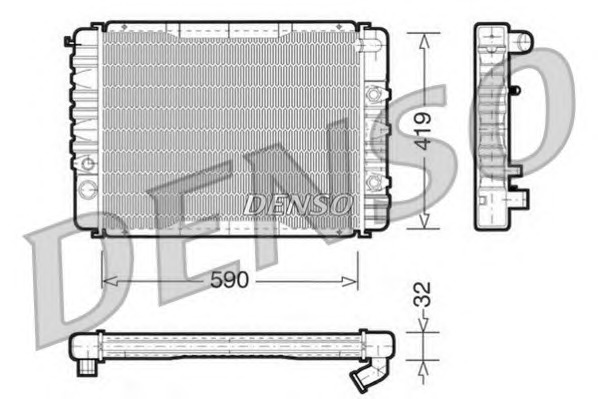 DENSO Vízhűtő DRM33003_DENSO