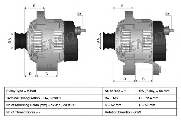 DENSO Generátor DAN616_DENSO