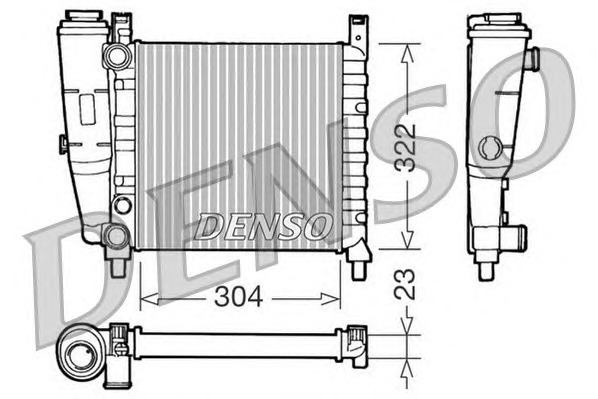 DENSO Vízhűtő DRM09140_DENSO