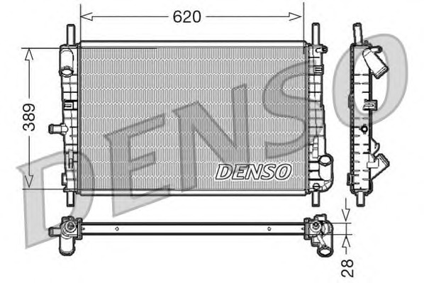 DENSO Vízhűtő DRM10072_DENSO