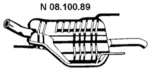 EBER Kipufogódob, hátsó 08.100.89