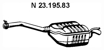 EBER Kipufogódob, hátsó 23.195.83