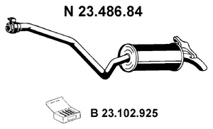 EBER Kipufogódob, hátsó 23.486.84