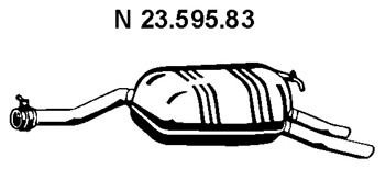 EBER Kipufogódob, hátsó 23.595.83