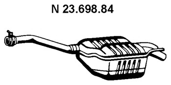 EBER Kipufogódob, hátsó 23.698.84