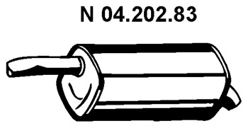 EBER Kipufogódob, hátsó 04.202.83