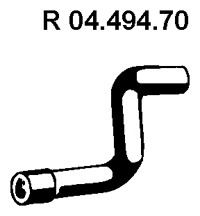 EBER Kipufogócső 04.494.70