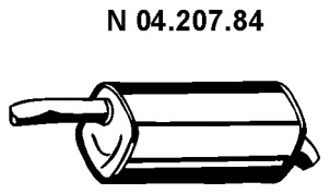 EBER Kipufogódob, hátsó 04.207.84