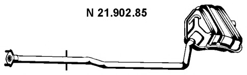 EBER Kipufogódob, hátsó 21.902.85