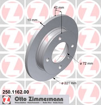 ZIMMERMANN Első féktárcsa 250.1162.00_ZIM