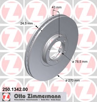 ZIMMERMANN Első féktárcsa 250.1342.00_ZIM