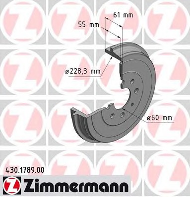 ZIMMERMANN Fékdob 430.1789.00_ZIM