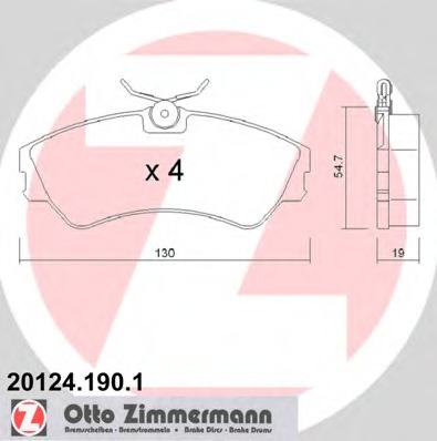 ZIMMERMANN Első fékbetét 20124.190.1_ZIM