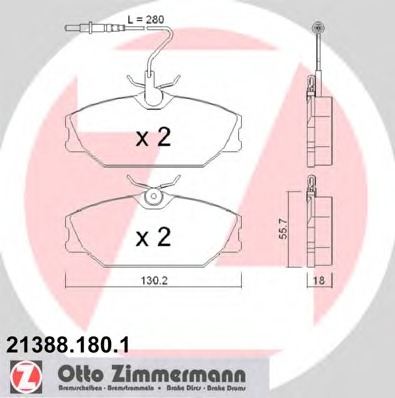 ZIMMERMANN Első fékbetét 21388.180.1_ZIM