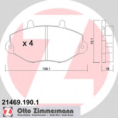 ZIMMERMANN Első fékbetét 21469.190.1_ZIM