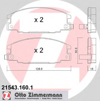 ZIMMERMANN Első fékbetét 21543.160.1_ZIM