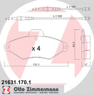 ZIMMERMANN Első fékbetét 21631.170.1_ZIM