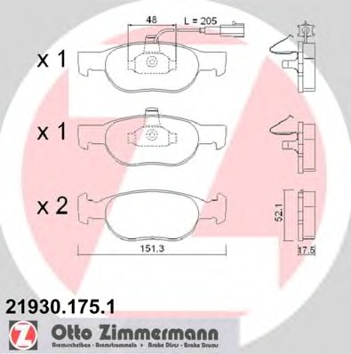 ZIMMERMANN Első fékbetét 21930.175.1_ZIM