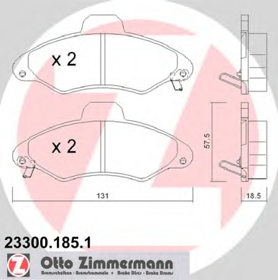 ZIMMERMANN Első fékbetét 23300.185.1_ZIM