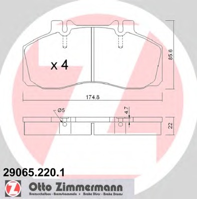 ZIMMERMANN Első fékbetét 29065.220.1_ZIM