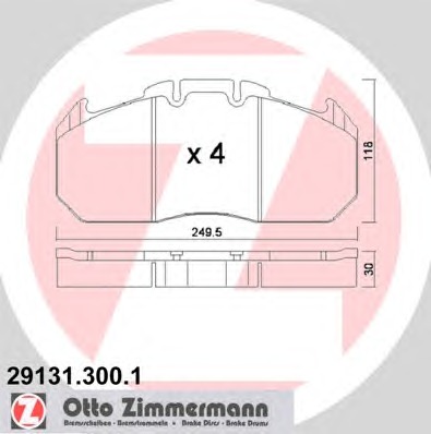 ZIMMERMANN Hátsó fékbetét 29131.300.1_ZIM