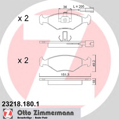 ZIMMERMANN Első fékbetét 23218.180.1_ZIM