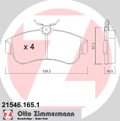 ZIMMERMANN Első fékbetét 21546.165.1_ZIM