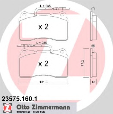 ZIMMERMANN Első fékbetét 23575.160.1_ZIM