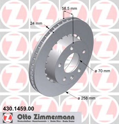 ZIMMERMANN Első féktárcsa 430.1459.00_ZIM