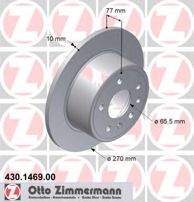 ZIMMERMANN Hátsó féktárcsa 430.1469.00_ZIM